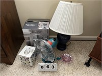 Fan, lamp, etc
