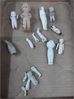 Lot of Small Porcelain Doll Figures and Parts