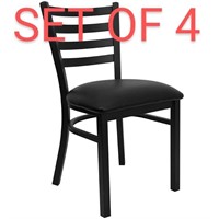 SET of 4, Flash Furniture Restaurant Chair w/ Ladd