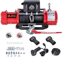 OPENROAD 9500lbs Electric Winch, 9.5mm*26m Rope 12