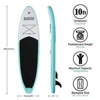 Triclicks Inflatable Stand Up Paddle Board SUP 10f