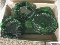 Anchor Hocking Forest  Green depression glass