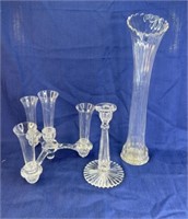 Clear glass candle holders,vase