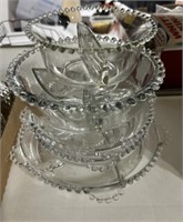 Clear glass relish trays