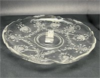 HEISEY WAVERLY GARDENIA BOWL ORCHID ETCH