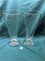 2 Tall Beer Glasses