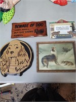 Group of Dog Pictures and Sign