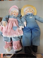 Pr of Old Timers Dolls 21" Tall
