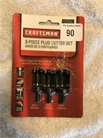 Craftsman 3 pc Plug Cutter Set