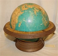Vintage Globe w/ 12" dia. metal stand