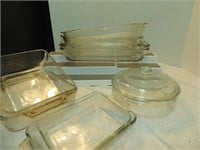 Pyrex Baking Dishes, round and rectangle