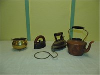 Copper-Brass Pots, old irons