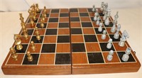 Metal Chess Set in Chess Board Case