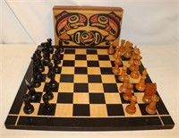 Wood Chess Set with Board
