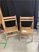 Wooden Folding Chairs (2)
