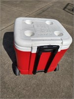 Igloo Rolling Cooler with Handle & Cup Holders