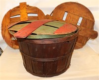 Vintage Bushel Basket w/ Lids
