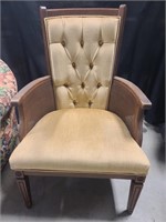 Tall Round Back Fabric Arm Chair