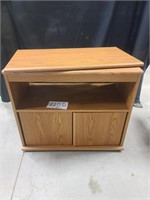 Laminated Swivel TV Stand with Storage