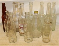 12 Collectible Bottles: Milk & Soda Bottles