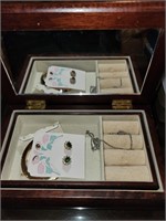 Jewelry Box with brooches, pins & Necklaces