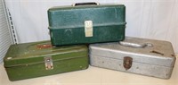 *3 Vintage Tackle Boxes: