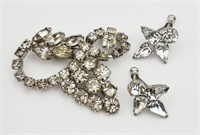 VINTAGE RHINESTONE JEWELRY LOT: (1)BROOCH