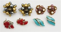 4-PAIRS OF VINTAGE CLIP ON EARRINGS: CORO-