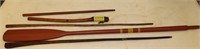*4 Wooden Walking Sticks (30" - 58" Long) &