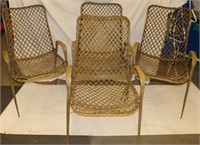 4 Vintage Fiberglass Outdoor Patio Chairs