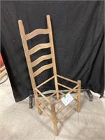 Wooden Ladder Back Chair, No Seat