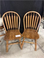 2 Wooden Chairs SEE PICS