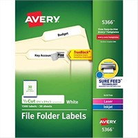 Set of 3 Avery File Folder Labels 4.500 piezas