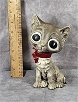 BIG EYED CAT FIGURINE CHALKWARE