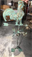 ROOSTER WEATHER VANE W/ PATINA LOOK FINISH