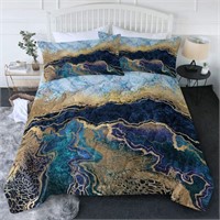 Watercolor Marble Bed Comforter Full/Queen