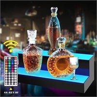 KERTY LED Lighted Liquor Bottle Display Shelf
