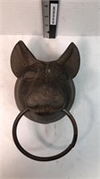 CAST IRON HOG'S HEAD HITCHING POST TOPPER