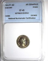 193-211 AD Septimius Severus NNC XF-45 AR Denarius