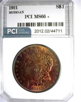 1921 Morgan PCI MS-66+ Awesome Color
