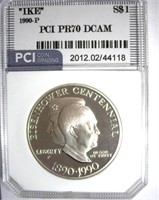 1990-P S$1 Eisenhower PCI PR-70 DCAM $140 GUIDE