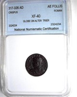 317-326 AD Crispus NNC XF-40 AE Follis