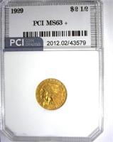 1929 Gold $2.50 PCI MS-63+ LISTS FOR $900