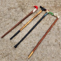 Set of 4 Canes / Walking Sticks