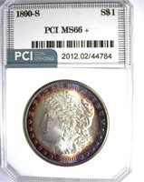 1890-S Morgan PCI MS-66+ Colorful Rim