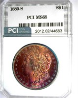 1880-S Morgan PCI MS-68 LISTS FOR $5000
