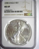 1998 Silver Eagle NGC MS-69