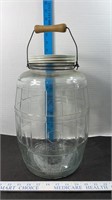 PICKLE GLASS JAR W/ LID & HANDLE