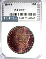 1880-S Morgan PCI MS-67+ Vibrant Color