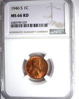 1946-S Cent NGC MS-66 RD